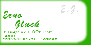 erno gluck business card